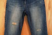NEXT Embroidered Cropped Jeans 12    Jewelled Waistband