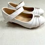 size 33 (1) girls white mid heel princess shoes Image 4