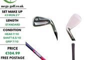 Wilson Staff Model Utility #3 Iron 21 Degree / Kbs Hybrid 80 X-Stiff
