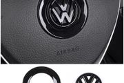 Car Steering Wheel Sticker ABS Auto Emblem Badge Decoration For Volkswagen VW GTI Passat B6 Golf 4 Polo Jetta Beetle Tiguan CC