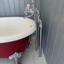 Cast Iron Freestanding Roll Top Bath Recor With Chrome Taps Image 2