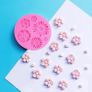 4 PCS Silicone Rose Mould, Silicone Flower Moulds Chocolate Candy Mould Icing Flower Cake Mould 3D Daisy Flower Fondant Mould for Wax Melts Cake Decorating Baking Sugarcraft Jelly (FREE POSTAGE) Image 6