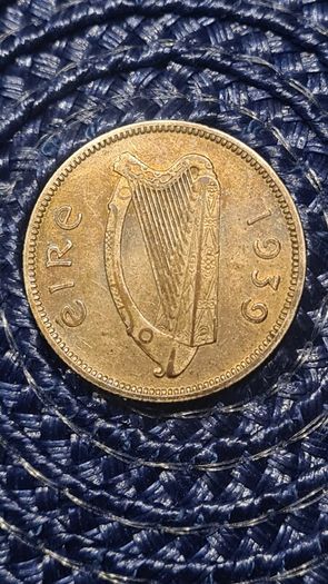 IRISH 1939 silver shilling