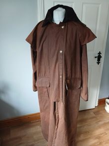 toggi long waxed coat