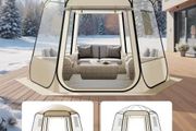 Pop up Bubble Tent, 3.05 x 2.75 m Waterproof &amp; UV-Resistant, Clear Camping Tent Shelter