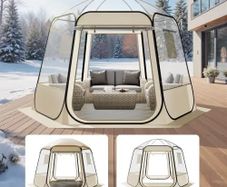 Pop up Bubble Tent, 3.05 x 2.75 m Waterproof & UV-Resistant, Clear Camping Tent Shelter