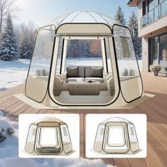 Pop up Bubble Tent, 3.05 x 2.75 m Waterproof & UV-Resistant, Clear Camping Tent Shelter