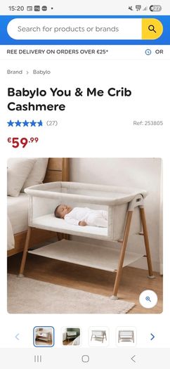 Babylo You & Me Bedside Crib Cot