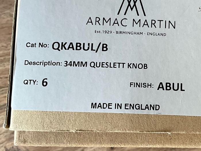 Armac Martin Cabinet Knobs