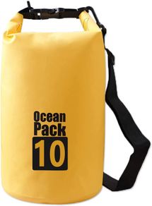 Dry Bag, Waterproof Bag with Long Adjustable Strap, Perfect for Beach Trips/Swimming/Rafting/Surfing/Cycling/Hiking/Camping (Yellow, 10L)