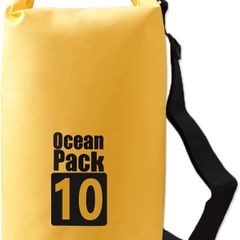 Dry Bag, Waterproof Bag with Long Adjustable Strap, Perfect for Beach Trips/Swimming/Rafting/Surfing/Cycling/Hiking/Camping (Yellow, 10L)