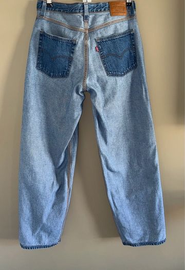 Levis Reversible 2-in-1 Baggy Dads Jeans W29/L30 UK 10 Relaxed Fit Light Blue Wash Utility Baggy Wide Leg