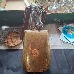 Beautiful Antique Pubs Horses Head with Hanging Bell, Postage Available,