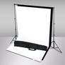 1.6 x 2.1M White, Black, Backdrops Non Woven Fabric 2x2M Background Support Image 2