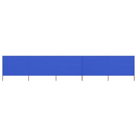 5-panel Wind Screen Fabric 600x160 cm Azure Blue