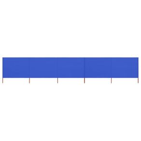 5-panel Wind Screen Fabric 600x160 cm Azure Blue