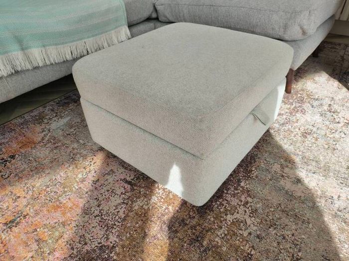 Grey storage footstool for sale
