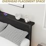 Double Bed Frame with Wooden Storage Shelf Headboard Image 5