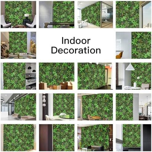 4 Pcs 50cmx50cm Artificial Fern Leaf Wall Panels, Combine to 1mx1m