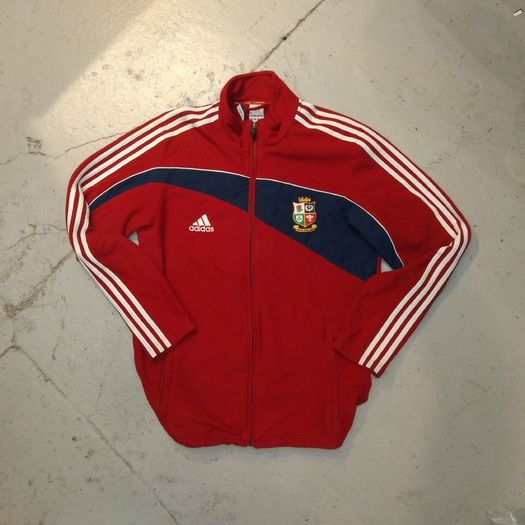 FREE POST Vintage Lions (XL) Rugby Fleece adidas Sweater Sweatshirt Jacket Jumper  British & Irish Britain and Ireland South Africa Tour 2009 HSBC  Red Extra Large 44 46