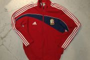 FREE POST Vintage Lions (XL) Rugby Fleece adidas Sweater Sweatshirt Jacket Jumper  British &amp; Irish Britain and Ireland South Africa Tour 2009 HSBC  Red Extra Large 44 46