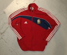 FREE POST Vintage Lions (XL) Rugby Fleece adidas Sweater Sweatshirt Jacket Jumper  British & Irish Britain and Ireland South Africa Tour 2009 HSBC  Red Extra Large 44 46