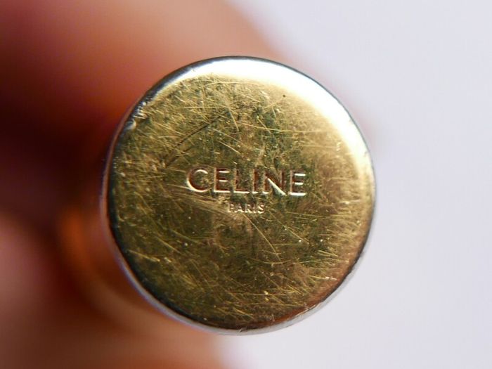 Celine Gift Box Cylinder Pendant  Necklace length 36"