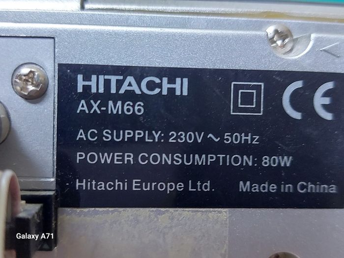 HITACHI Tuner-CD Player, Model AX-M66, including 2 Hitachi speakers, Antennae, Dual Auxillary, in very good condition
