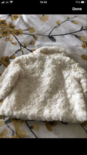 Girls fur coat 7lb