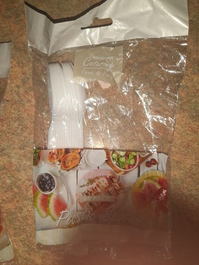 Plastic spoons knifes and forks