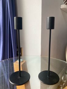 Candle Holder x 2 Black