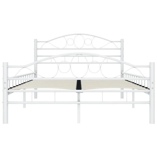 Bed Frame White Metal 120x200 cm
