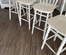 Solid wood counter/bar stools x 4