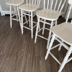 Solid wood counter/bar stools x 4