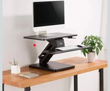 Standing desk adaptor - sit and stand with air lever