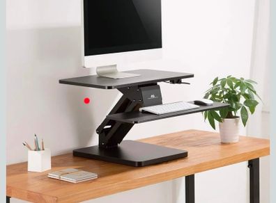 Standing desk adaptor - sit and stand with air lever