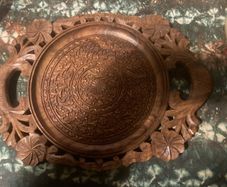 Hand craved tray free postage