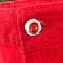 Girls Red Denim Shorts Image 2