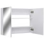 Bathroom Mirror Cabinet White 80x15x60 cm MDF Image 3