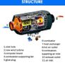 New  12V Air Diesel Heater 5KW Diesel Parking Heater LCD Switch Diesel Heater Muffler for RV Motorhome Trailer Trucks Boats come with tank full kit Image 4