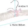 Home Pack of 10 Pale Ivory Satin Padded Clothes Hangers - 38cm, for Dresses, Bridal, Lingerie, Woolen Items etc. Image 3