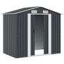 Garden Storage Shed Anthracite Steel 204x132x186 cm Image 4