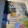 Original Cottage Garden Oil Painting Signed Monogram Y.Y. - Framed Image 4