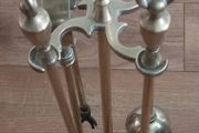 Brass fireside set.