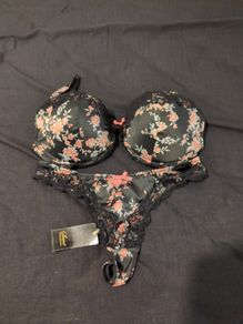 Secret Possessions floral bra and thong. 34d and 12/14