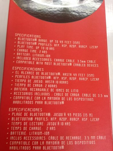 Bluetooth Headphones in Red white or Black