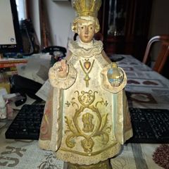 Beautiful Very Large Old Child of Prague Statue, 1 Foot tall likely produced in Ireland during the early 20th century
