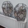 pr. pendant light shades with bevelled glass panels Image 2