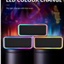 RGB Lights Bluetooth Speaker, 10W Small Portable Wireless Bluetooth Speaker w/HD Stereo, IPX5 Waterproof, 18H Playtime, Mic, TF Card, Mini Speakers for Home Garden Party Camping Travel (FREE POSTAGE) Image 2