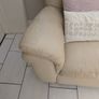 Ultra-Comfortable 2-Seater and 3-Seater Cream Leather Sofa (Well-Loved / Fair Condition) Image 4